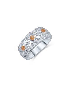 LifeStone™ Adore Ladies Cremation Ashes Ring-Copper-Sterling Silver