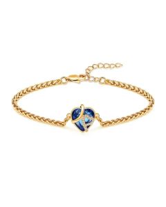 Always and Forever Bracelet - Yellow Gold Stainless Steel Cremation Ashes Jewellery