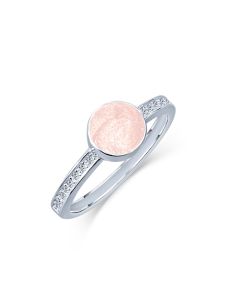 LifeStone™ Ladies Amour Round Cremation Ashes Ring-Ballerina-Sterling Silver