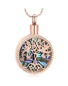 Artistry Tree of Life - Rose Gold Stainless Steel Cremation Ashes Urn Pendant
