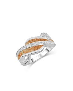 LifeStone™ Ladies Always Cremation Ashes Ring-Sterling Silver-Copper