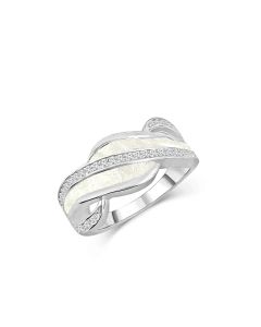 LifeStone™ Ladies Always Cremation Ashes Ring-Sterling Silver-Pearl