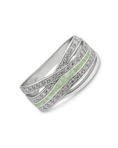 LifeStone™ Benevolence Ladies Cremation Ashes Ring-Sterling Silver-Apple