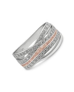LifeStone™ Benevolence Ladies Cremation Ashes Ring-Sterling Silver-Copper