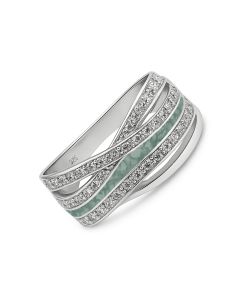 LifeStone™ Benevolence Ladies Cremation Ashes Ring-Sterling Silver-Peacock