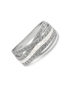 LifeStone™ Benevolence Ladies Cremation Ashes Ring-Sterling Silver-Pearl
