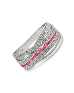 LifeStone™ Benevolence Ladies Cremation Ashes Ring-Sterling Silver-Rose