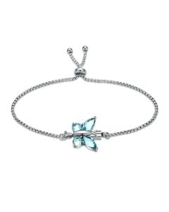 Blissful Butterfly Bracelet Blue - Stainless Steel Cremation Ashes Jewellery