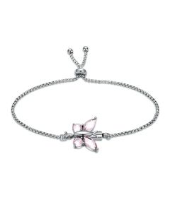 Blissful Butterfly Bracelet Pink - Stainless Steel Cremation Ashes Jewellery