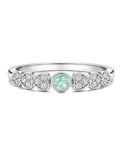 LifeStone™ Ladies Cascading Hearts Cremation Ashes Ring