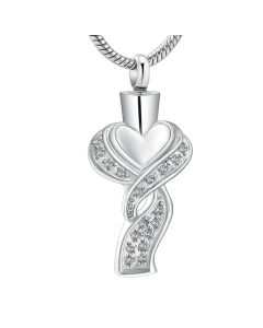 Elegant Ribbon - Stainless Steel Cremation Ashes Jewellery Pendant