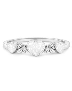 LifeStone™ Ladies Ever Bloom Hearts Cremation Ashes Ring