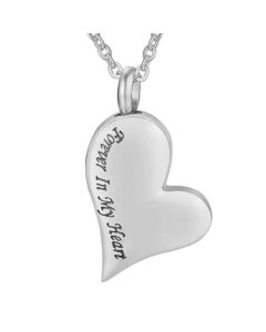 Forever in my Heart Teardrop - Stainless Steel Ashes Memorial Jewellery Pendant