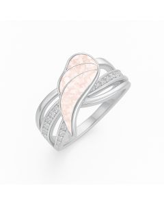 LifeStone™ Ladies Guardian Angel Cremation Ashes Ring-Ballerina-Sterling Silver