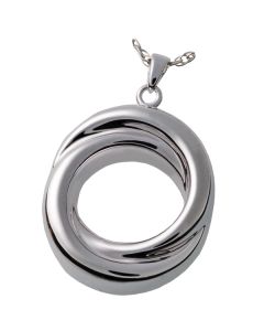 Infinity Round Knot - Stainless Steel Cremation Ashes Jewellery Urn Pendant