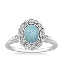 LifeStone™ Ladies Kensington Cremation Ashes Ring