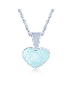 LifeStone™ Ladies Heart Cremation Ashes Pendant-Aquamarine