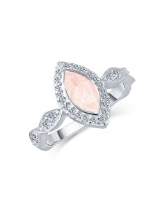 LifeStone™ Ladies Marquise Cremation Ashes Ring-Ballerina-Sterling Silver