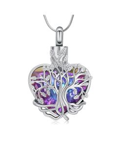 Memory Tree - Stainless Steel Cremation Ashes Jewellery Urn Pendant