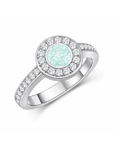 LifeStone™ Ladies Radiant Circle Cremation Ashes Ring