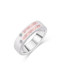 LifeStone™ Gents Reminiscence Cremation Ashes Ring-Sterling Silver-Ballerina