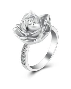 Rose Ring - Stainless Steel Cremation Ashes Jewellery Memorial Keepsake