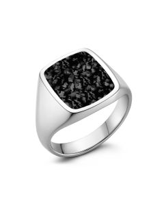 LifeStone® Gents Signet Cremation Ashes Ring