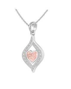 LifeStone™ Teardrop Ribbon Heart Cremation Ashes Pendant
