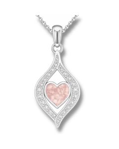 LifeStone™ Teardrop Ribbon Heart Cremation Ashes Pendant