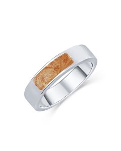 LifeStone™ Unisex Divine Cremation Ashes Ring-Copper-Sterling Silver
