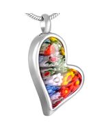 Cheerful Memories Teardrop Heart - Stainless Steel Cremation Jewellery Pendant