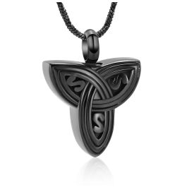 Celtic Knot Cross Cremation Necklace - Stainless Steel Urn Pendant For Ashes, Memorial Keepsake For Pets Or Loved Ones - View #11