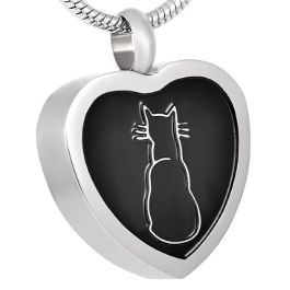 NanMuc Pet Cremation Jewelry Necklace - Memorial Ash Pendant For Cats, Dogs & Pets, 316 Stainless Steel With Chain