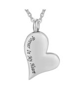 Forever in my Heart Teardrop - Stainless Steel Ashes Memorial Jewellery Pendant