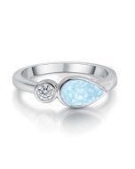 LifeStone™ Ladies Teardrop Cremation Ashes Ring