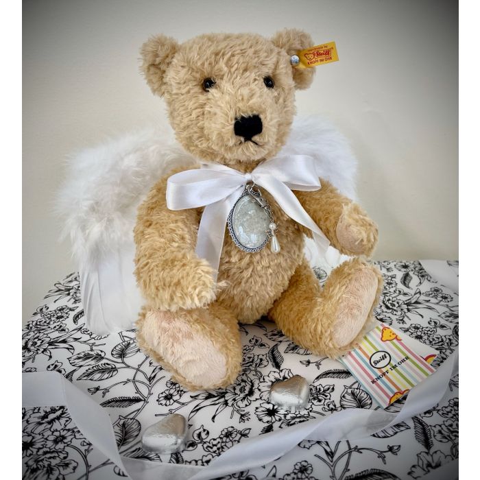 Heavenly Angel LifeStone Memorial Ashes Steiff Teddy Bear