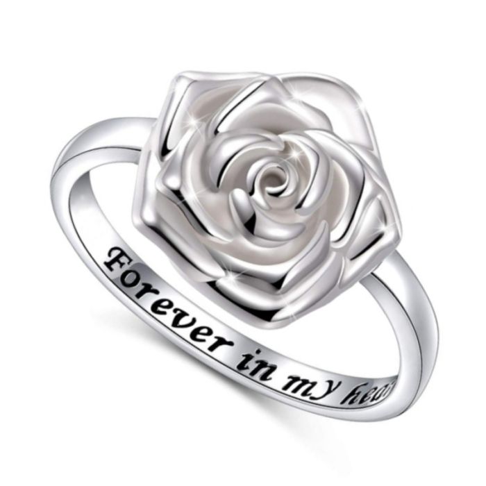 Halo Diamond Ring & White Rose - NC3001 – JEWELLERY GRAPHICS