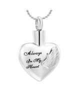 Angel Wing Always in My Heart - Stainless Steel Ashes Jewellery Necklace Pendant