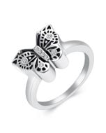 Butterfly Ring - Stainless Steel Cremation Ashes Jewellery Urn Memorial Keepsake