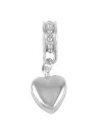 Heart Charm - Stainless Steel Cremation Ashes Memorial Jewellery