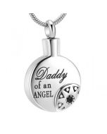 Daddy of an Angel - Stainless Steel Cremation Ashes Jewellery Necklace Pendant