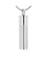 Fancy Cylinder - Stainless Steel Cremation Ashes Urn Jewellery Pendant