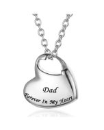 Dad Forever in my Heart - Stainless Steel Ashes Jewellery Memorial Urn Pendant