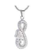 Love Infinity - Stainless Steel Ashes Jewellery Memorial Urn Pendant