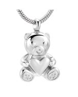 Teddy Bear - Stainless Steel Ashes Jewellery Necklace Pendant