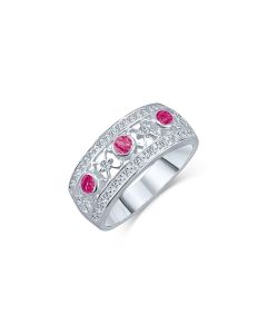 LifeStone™ Adore Ladies Cremation Ashes Ring-Mulberry-Sterling Silver