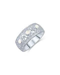 LifeStone™ Adore Ladies Cremation Ashes Ring-Pearl-Sterling Silver