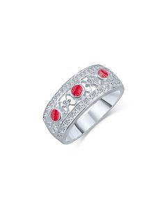 LifeStone™ Adore Ladies Cremation Ashes Ring-Rose-Sterling Silver
