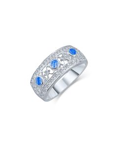 LifeStone™ Adore Ladies Cremation Ashes Ring-Sapphire-Sterling Silver