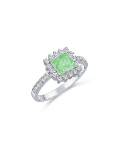 LifeStone™ Ladies Balmoral Cremation Ashes Ring-Apple-Sterling Silver